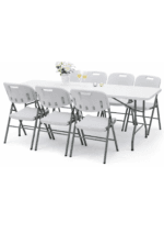 Set masa pliabila catering 180cm cu scaune, gradina si evenimente - imagine 2