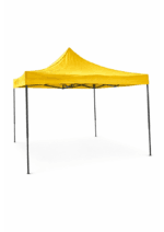 Cort 3x3m Pavilion Galben cu Cadru Metalic Rezistent si Impermeabil