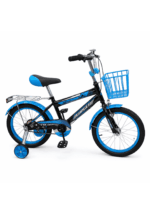 Bicicletă Copii 16 Inch, Roți Ajutătoare, Frână Mână, Albastru
