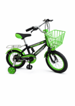 Bicicletă Copii 16 Inch, Roți Ajutătoare, Frână Mână, Verde