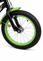 Bicicletă Copii 16 Inch, Roți Ajutătoare, Frână Mână, Verde - imagine 2