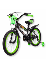 Bicicletă Copii Fulger Speed 18 Inch, Roți Ajutătoare, Verde - imagine 2