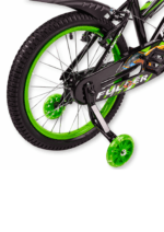Bicicletă Copii Fulger Speed 18 Inch, Roți Ajutătoare, Verde - imagine 3