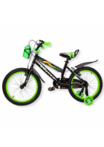 Bicicletă Copii Fulger Speed 18 Inch, Roți Ajutătoare, Verde
