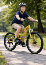 Bicicletă Copii Caraiman Mountain Bike 20/24 Inch, 21 Viteze, Frâne Disc, Galbenă - imagine 5