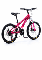 Bicicletă Copii Caraiman Mountain Bike 20/24 Inch, 21 Viteze, Frâne Disc, Roz - imagine 2
