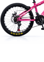 Bicicletă Copii Caraiman Mountain Bike 20/24 Inch, 21 Viteze, Frâne Disc, Roz - imagine 3