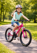 Bicicletă Copii Caraiman Mountain Bike 20/24 Inch, 21 Viteze, Frâne Disc, Roz - imagine 5