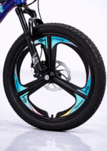 Bicicletă Copii Fulger by Caraiman BC83 MTB, Roți 20 Inch, Frâne pe Disc, 8-12 Ani, Chameleon Albastru-Violet - imagine 2