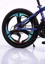 Bicicletă Copii Fulger by Caraiman BC83 MTB, Roți 20 Inch, Frâne pe Disc, 8-12 Ani, Chameleon Albastru-Violet - imagine 3
