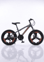 Bicicletă Copii Fulger by Caraiman BC83 MTB, Roți 20 Inch, Frâne pe Disc, 8-12 Ani, Gri Grafit-Portocaliu
