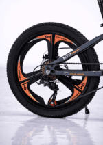 Bicicletă Copii Fulger by Caraiman BC83 MTB, Roți 20 Inch, Frâne pe Disc, 8-12 Ani, Gri Grafit-Portocaliu - imagine 3