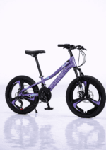 Bicicletă Copii Fulger by Caraiman MTB, Roți 20 Inch, 21 Viteze, Frâne pe Disc, 8-12 Ani, Mov Lila