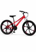Bicicletă Caraiman MTB, Roți 24/26 Inch, 21 Viteze, Frâne pe Disc, Roșu Aprins