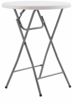 Set masă de bar cocktail pliabilă cu husă neagră Ø80x110 cm - imagine 2