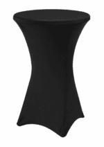 Set masă de bar cocktail pliabilă cu husă neagră Ø80x110 cm - imagine 3