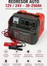 Redresor Acumulator Auto 12V/24V pentru Incarcare Baterii Auto, Camioane, Tractoare – 2 Variante Disponibile
