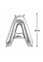 Baloane 40cm Litere Folie Argintii A-Z