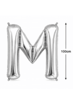Baloane 100cm Litere Folie Argintii A-Z