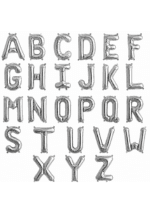 Baloane 100cm Litere Folie Argintii A-Z - imagine 2
