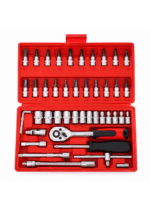 Trusă Tubulare și Biți 46 Piese 1/4” – Set Profesional cu Clichet și Accesorii - imagine 2