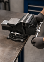 Menghină Rotativă de Banc 200 mm cu Nicovală – Fontă Heavy Duty - imagine 2
