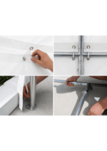 Cort pentru evenimente 5×10 m – PVC rezistent, cadru oțel galvanizat - imagine 4
