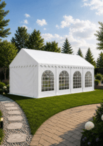 Cort pentru evenimente 3×8 m – PVC rezistent, cadru oțel galvanizat - imagine 4