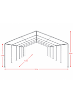 Cort pentru evenimente 6×12 m – PVC rezistent, cadru oțel galvanizat - imagine 6