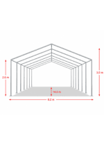 Cort pentru evenimente 6×14 m – PVC rezistent, cadru oțel galvanizat - imagine 6