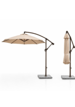 Umbrelă Suspendantă 3 Metri pentru Terasă / Gradină- Beige - imagine 3