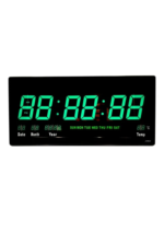Ceas de Perete LED Slim Digital cu Afisaj Mare, Calendar, Alarma si Temperatura - imagine 2