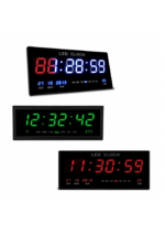 Ceas de Perete LED Slim Digital cu Afisaj Mare, Calendar, Alarma si Temperatura