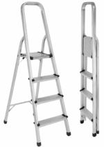 Scara Pliabila din Aluminiu cu 4 Trepte si Platforma – Usoara, Rezistenta si Stabila pentru Uz Casnic - imagine 2