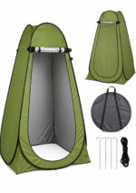 Cort pentru Duș Solar și Vestiar Camping Zola – Pliabil, Husă Inclusă, 120 x 120 x 190 cm, Verde - imagine 2