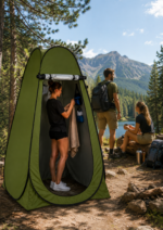 Cort pentru Duș Solar și Vestiar Camping Zola – Pliabil, Husă Inclusă, 120 x 120 x 190 cm, Verde - imagine 3