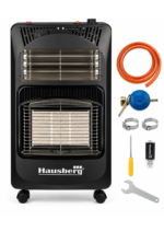 Sobă pe gaz și electrică Hausberg HB-1020, 4200 W, GPL, aprindere electrică